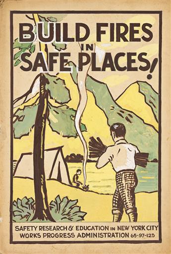 DESIGNER UNKNOWN [Safety Research & Education in New York City]. Group of 5 posters.